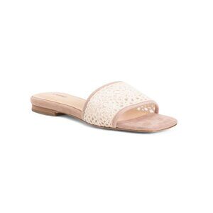 L'AGENCE ecru Armelle Crochet Slides